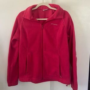 L Columbia pink fleece womens jacket